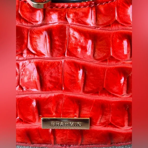 NWT Brahmin Lollie in RED EMBRACE Melbourne Micro Bag Wristlet